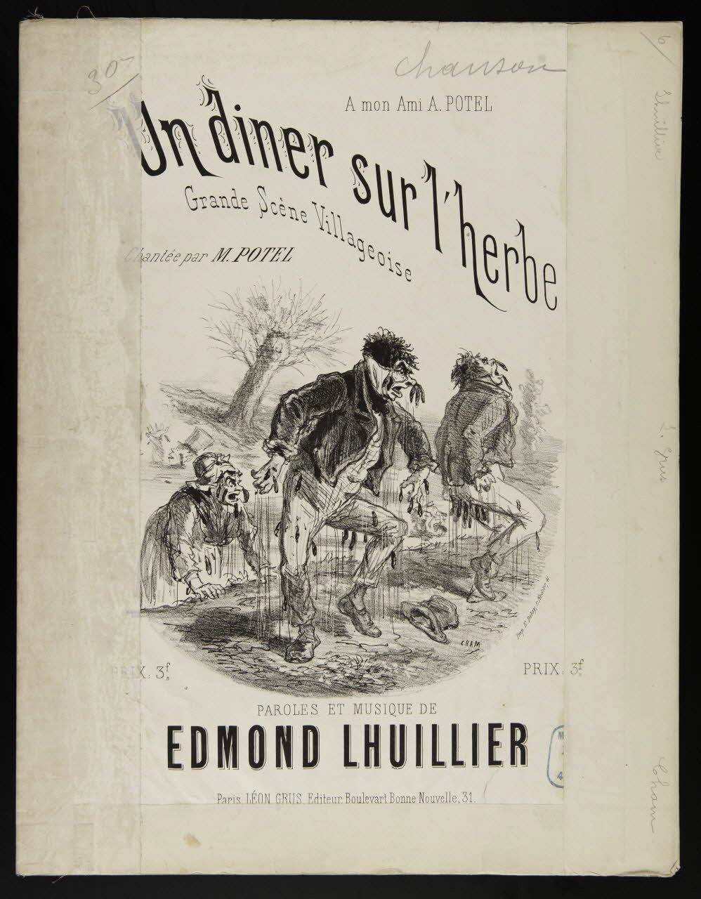 estampe Un diner sur l'herbe  Grande Scène Villageoise 1968.101.293 Photo Mucem