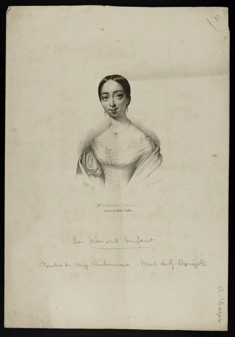 estampe Melle. PAULINE GARCIA 1968.101.296 Photo Mucem