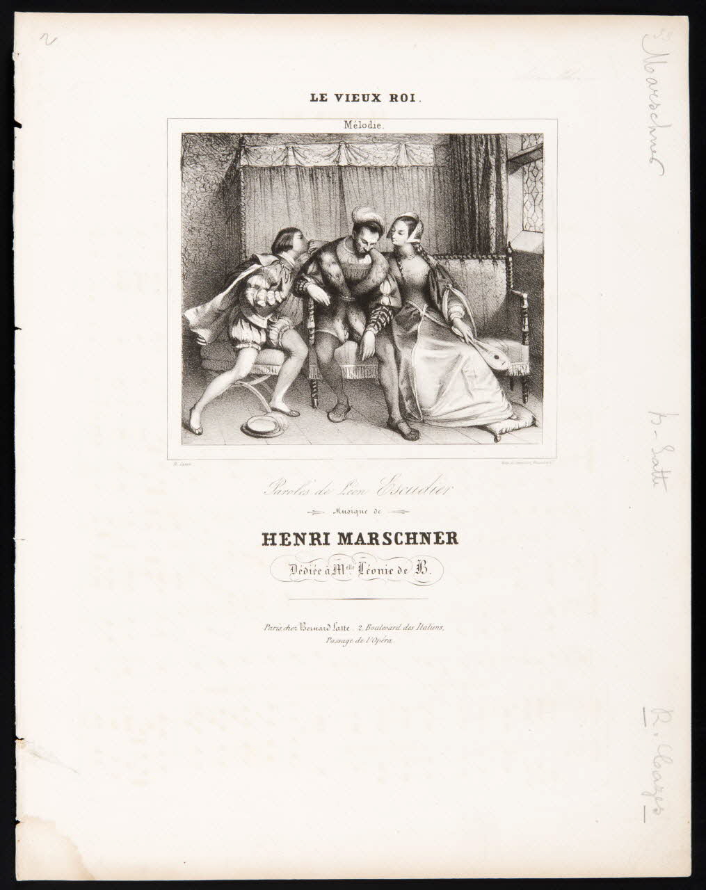 estampe LE VIEUX ROI.  Mélodie. 1968.101.297 Photo Mucem