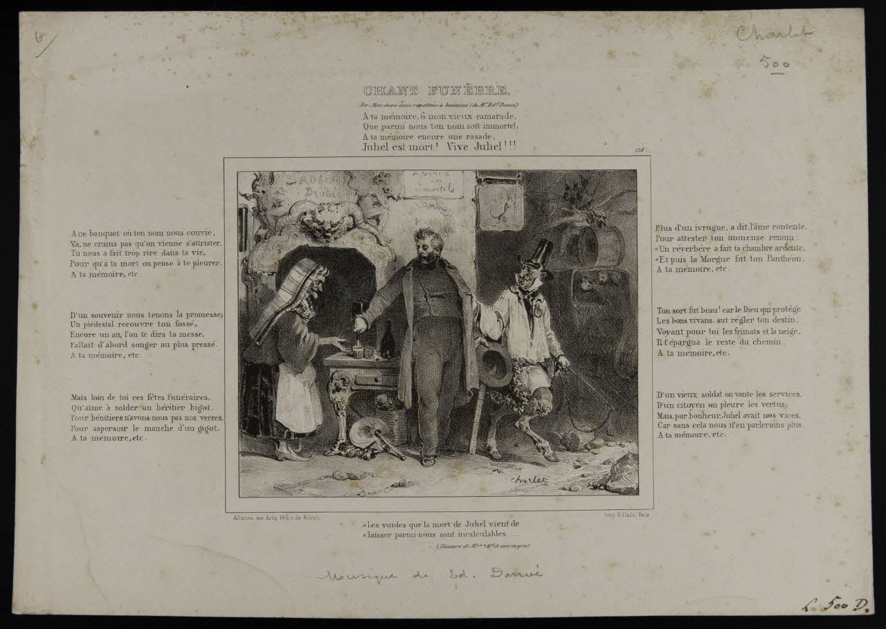 estampe CHANT FUNEBRE. 1968.101.330 Photo Mucem