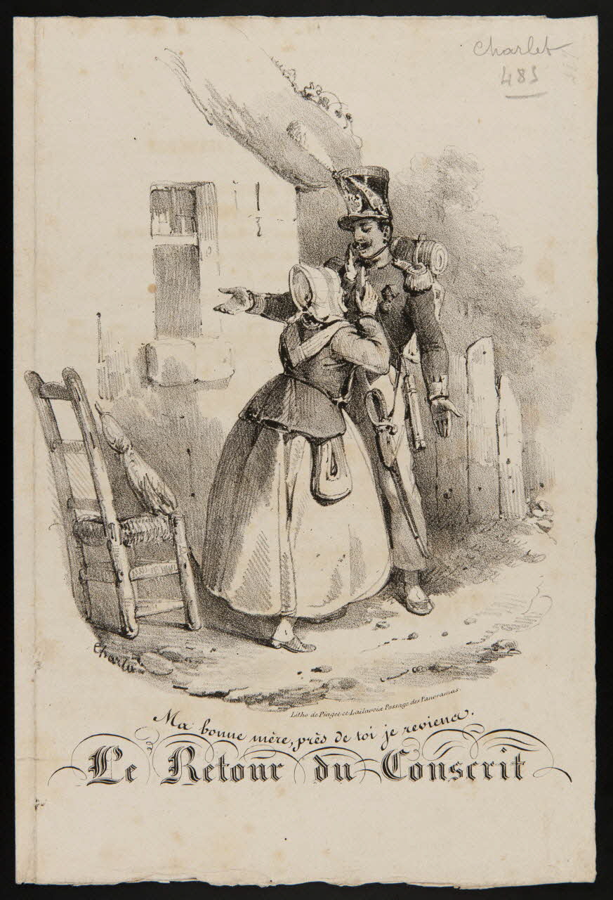 estampe Le Retour du Conscrit 1968.101.337 Photo Mucem