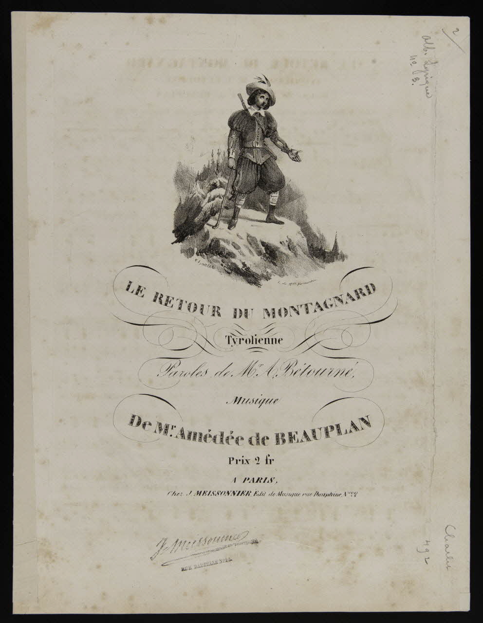 estampe LE RETOUR DU MONTAGNARD 1968.101.338 Photo Mucem