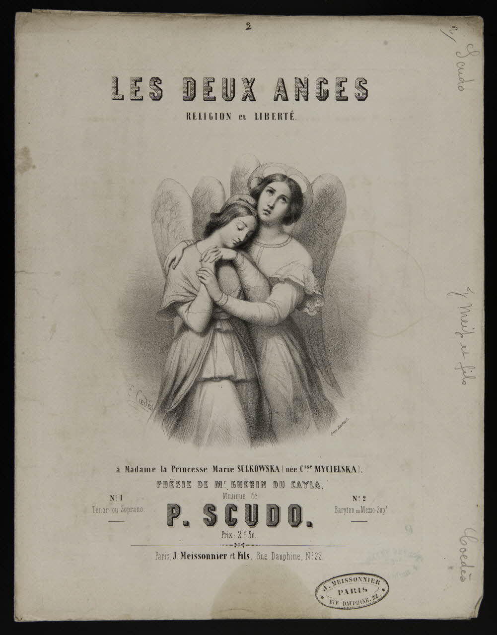 estampe LES DEUX ANGES 1968.101.360 Photo Mucem