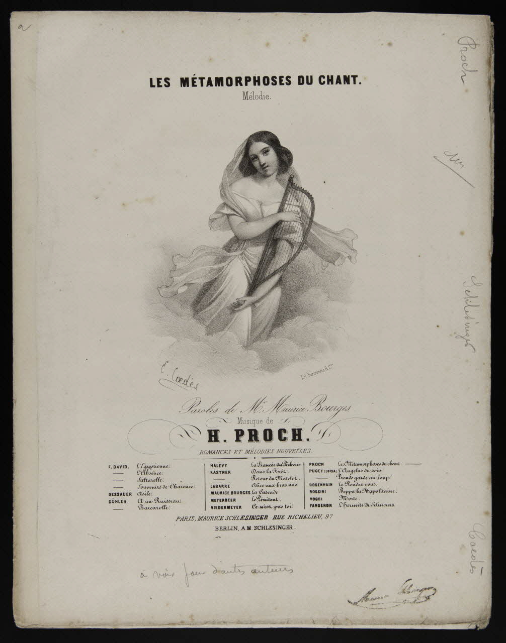 estampe LES METAMORPHOSES DU CHANT. 1968.101.361 Photo Mucem