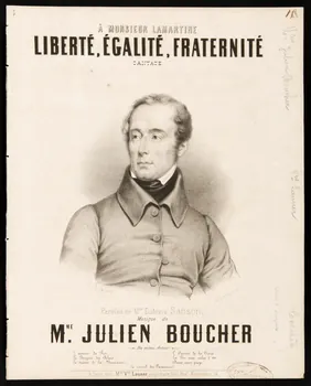 estampe A MONSIEUR LAMARTINE  LIBERTE, EGALITE, FRATERNITE  CANTATE. 1968.101.363 Photo Mucem
