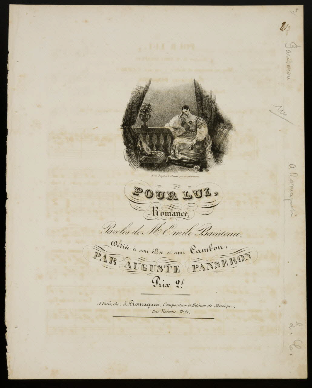 estampe POUR LUI,  Romance. 1968.101.372 Photo Mucem