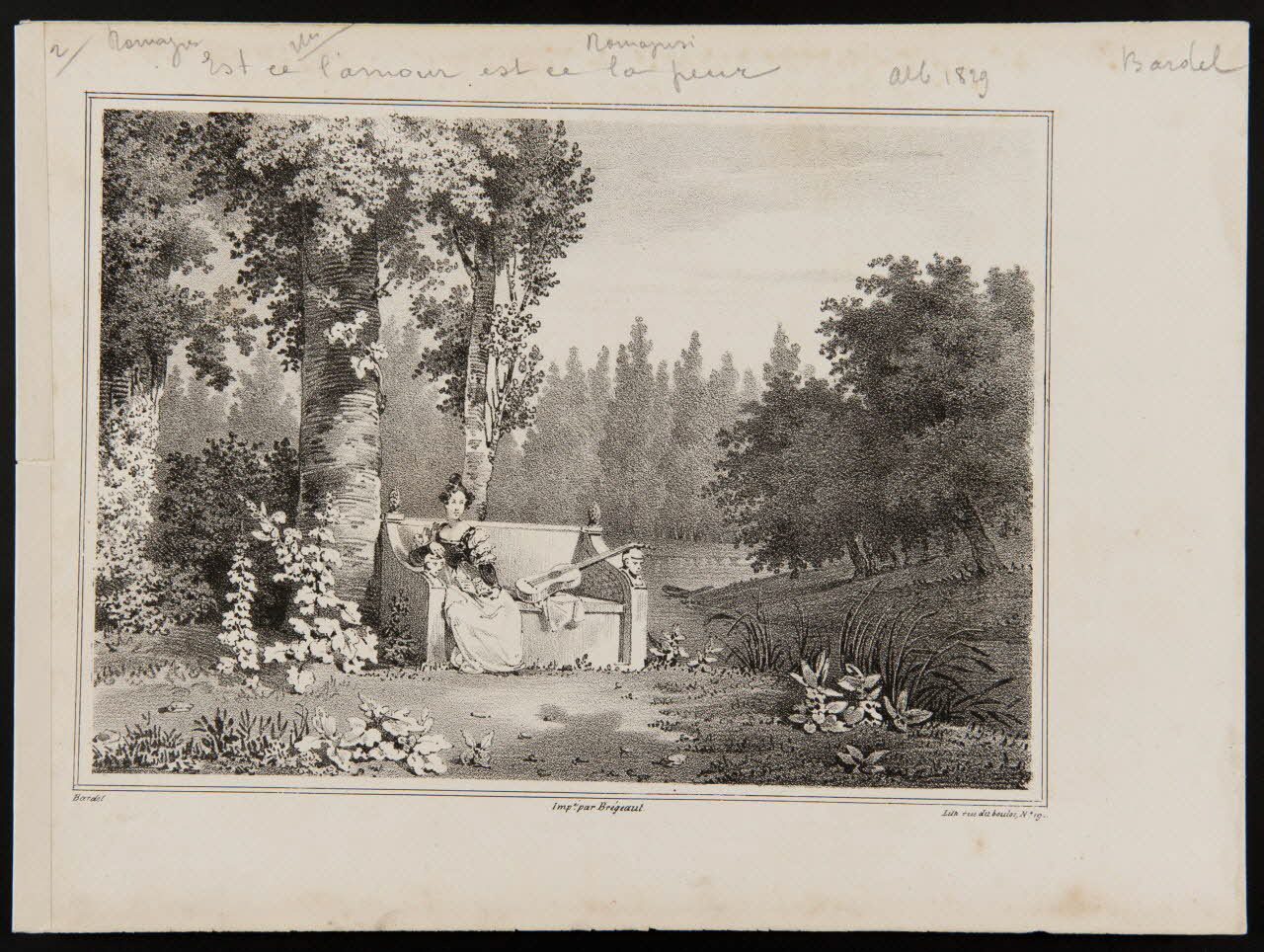 Chanson EST-CE L'AMOUR, EST-CE LA PEUR ? 1829 1968.101.394 Photo Mucem