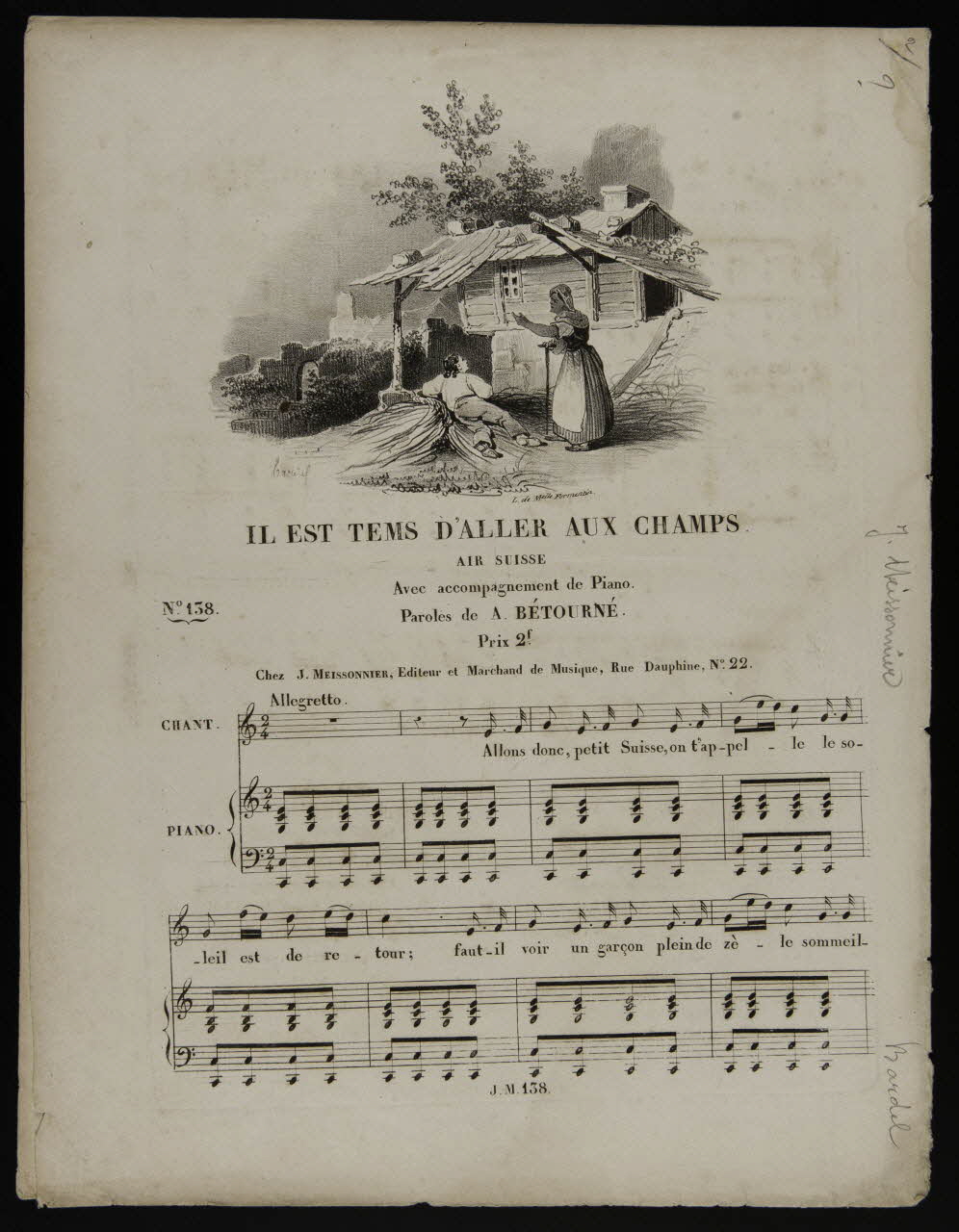 estampe IL EST TEMS D'ALLER AUX CHAMPS. 1968.101.396 Photo Mucem