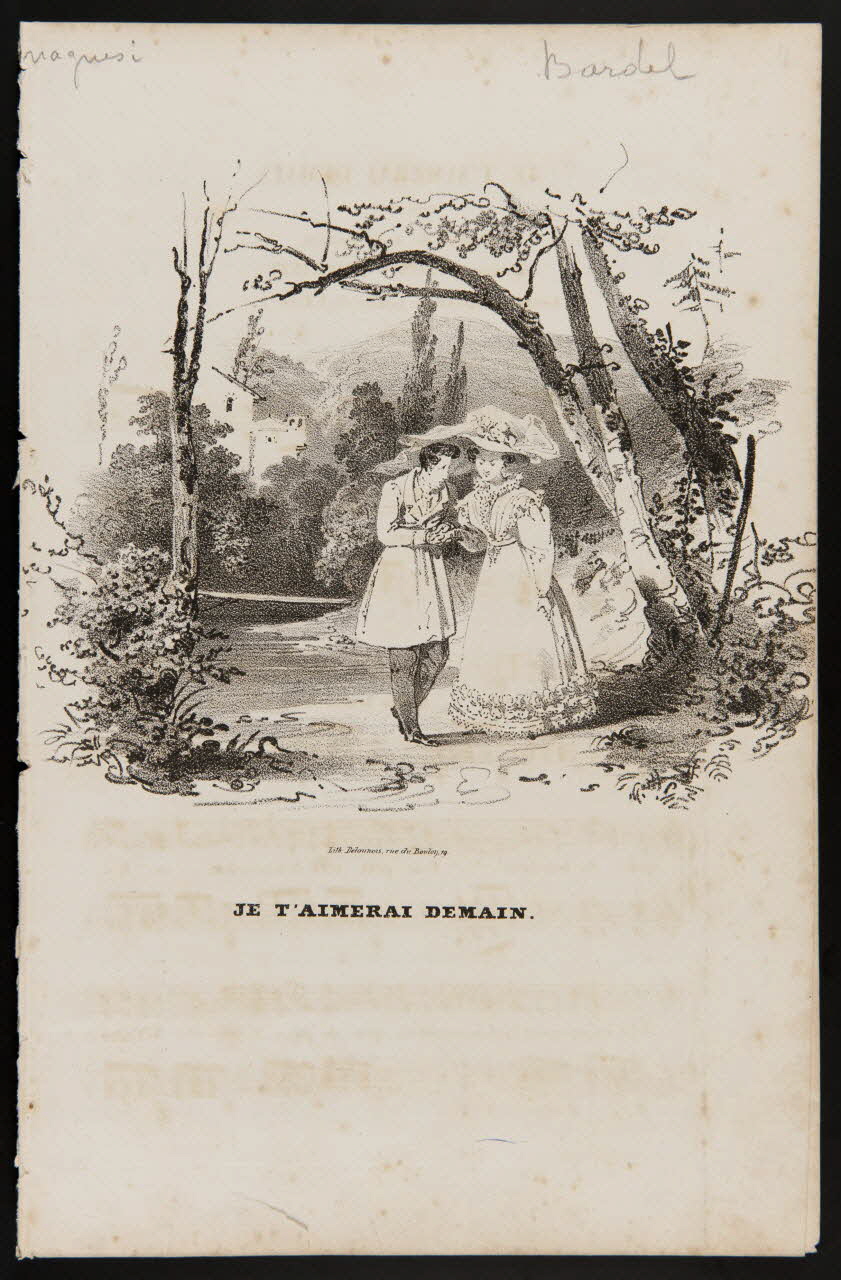 Chanson JE T'AIMERAI DEMAIN. 1968.101.401 Photo Mucem