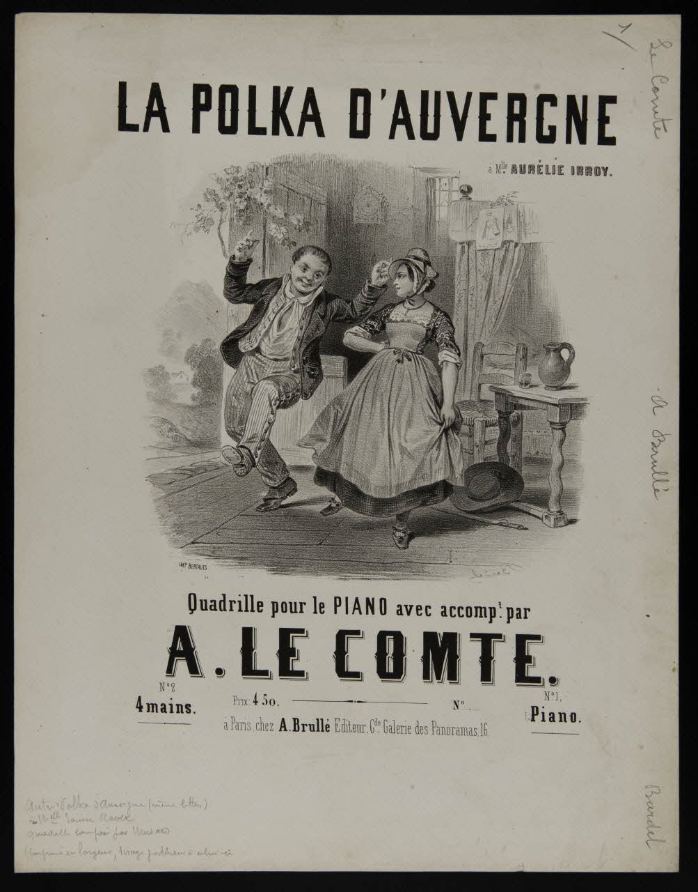 estampe LA POLKA D'AUVERGNE. 1968.101.416 Photo Mucem
