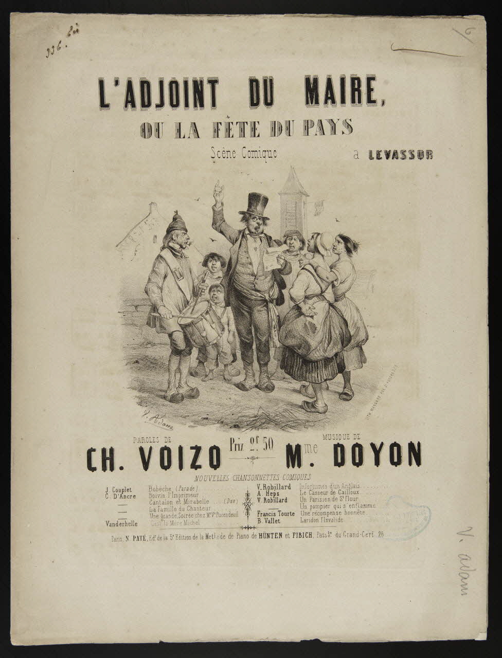 estampe L'ADJOINT DU MAIRE,  OU LA FÊTE DU PAYS  Scène Comique 1968.101.42 Photo Mucem