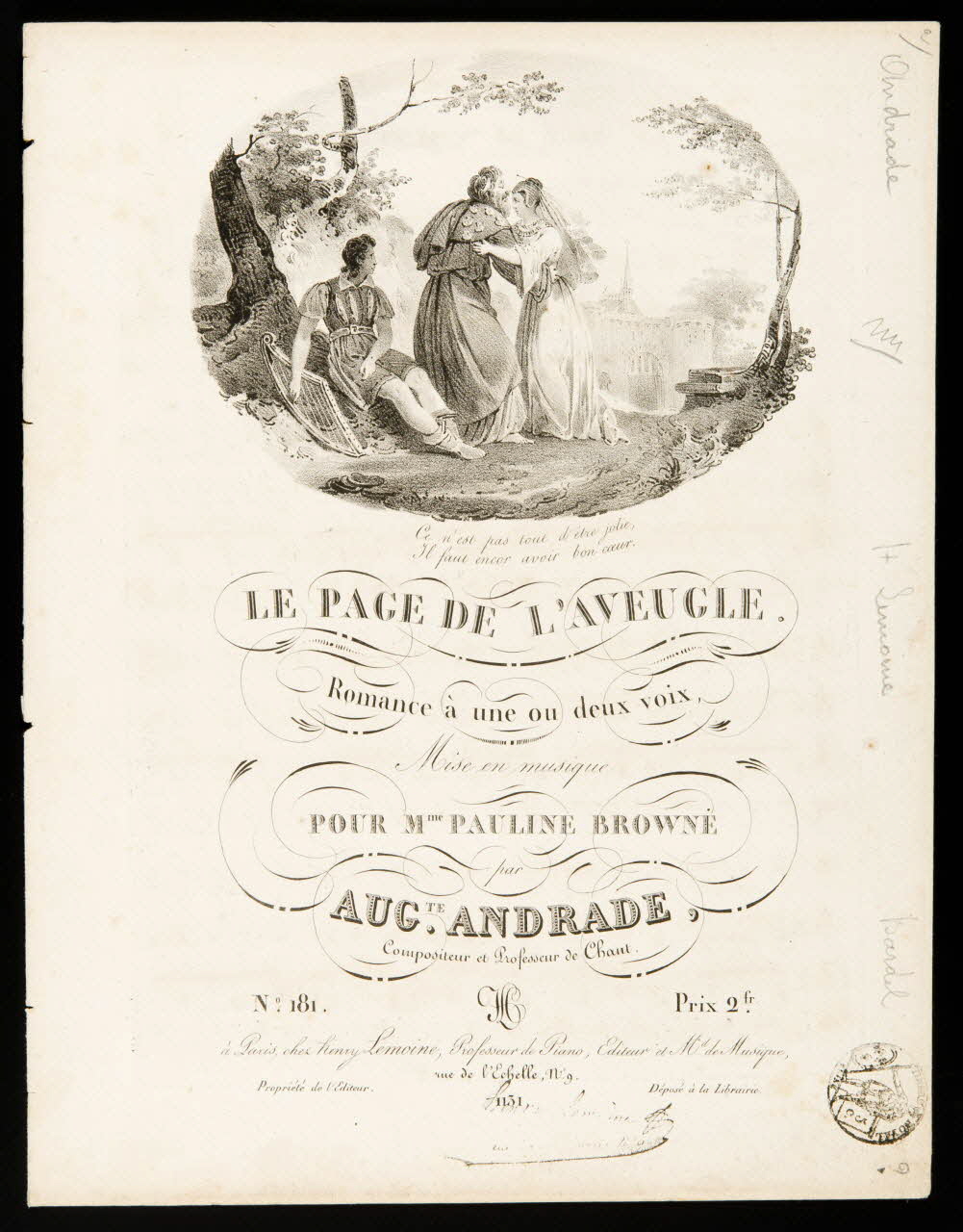 estampe LE PAGE DE L'AVEUGLE. 1968.101.424 Photo Mucem