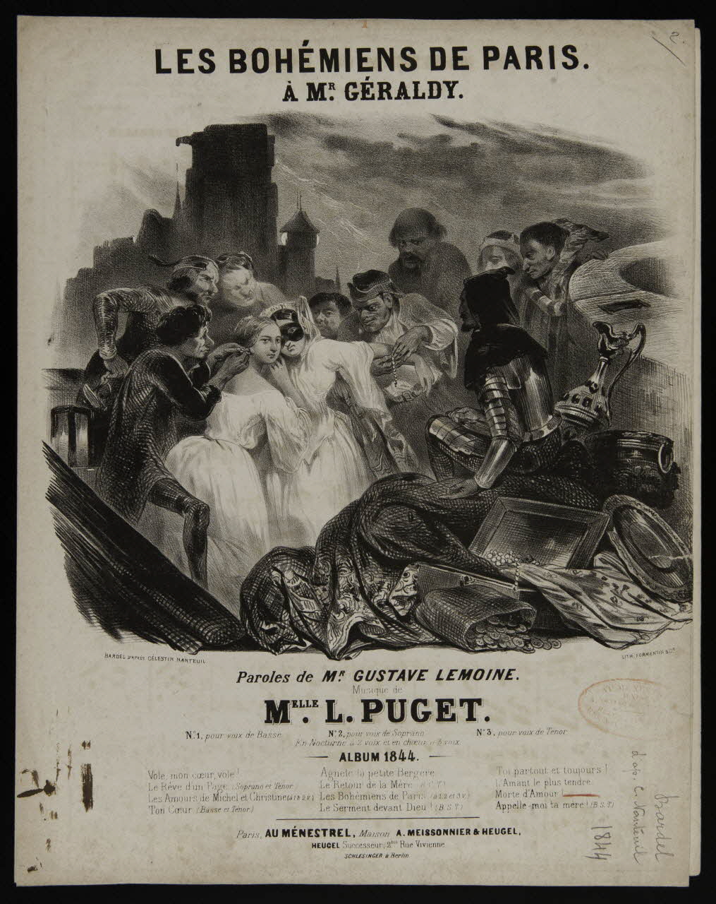 estampe LES BOHEMIENS DE PARIS. 1968.101.429 Photo Mucem