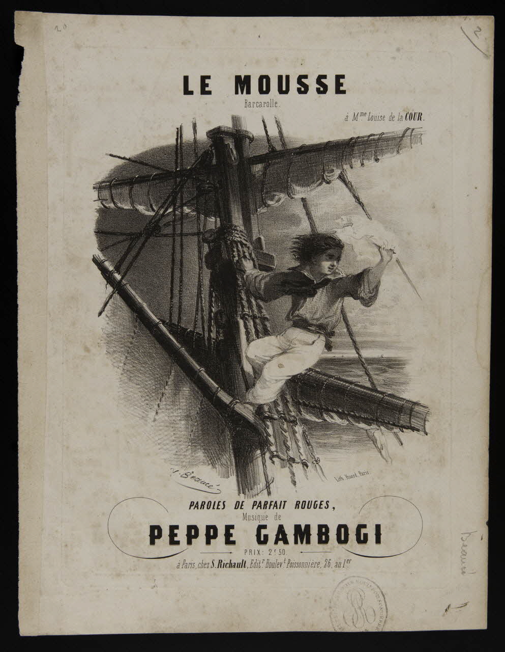 estampe LE MOUSSE  Barcarolle. 1968.101.451 Photo Mucem