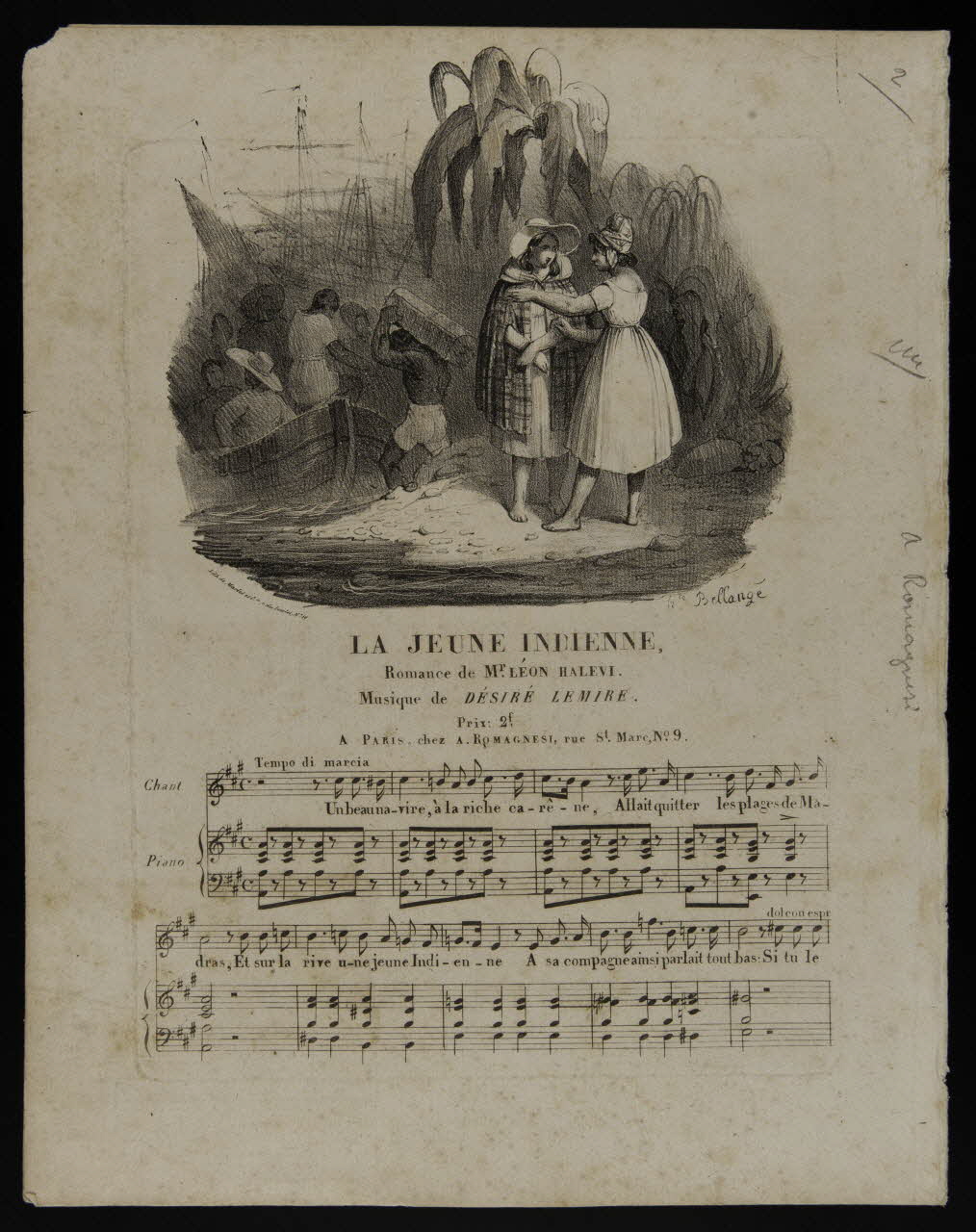 estampe LA JEUNE INDIENNE 1968.101.459 Photo Mucem