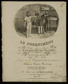 estampe LE FOURNIMENT  ou  le Compagnon du Grenadier 1968.101.461  Photo Mucem