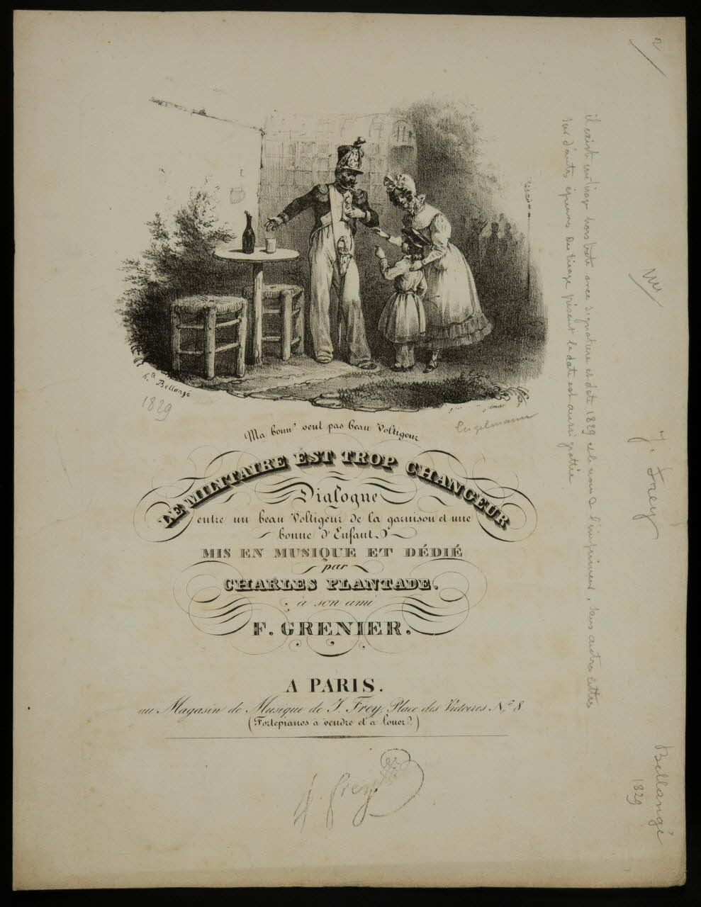 estampe LE MILITAIRE EST TROP CHANGEUR 1968.101.463 Photo Mucem