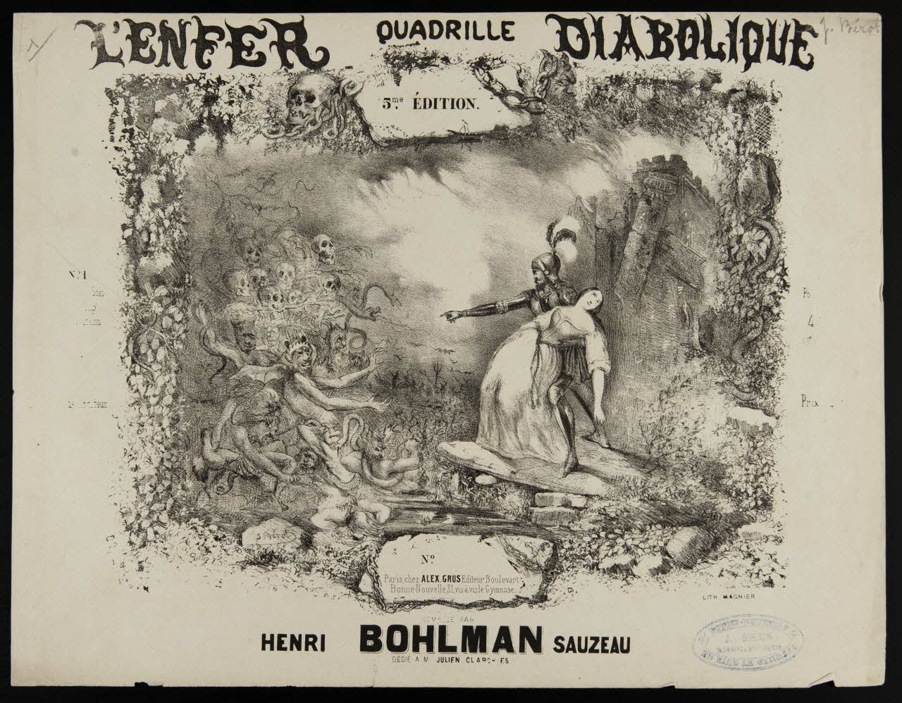 estampe L'ENFER DIABOLIQUE  QUADRILLE 1968.101.488 Photo Mucem