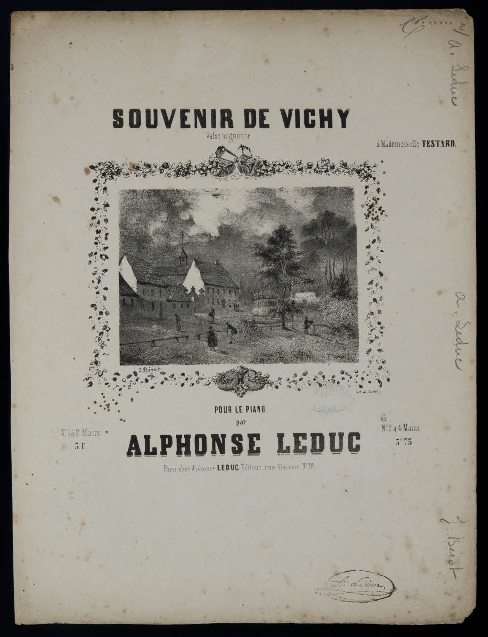 estampe SOUVENIR DE VICHY 1968.101.507 Photo Mucem