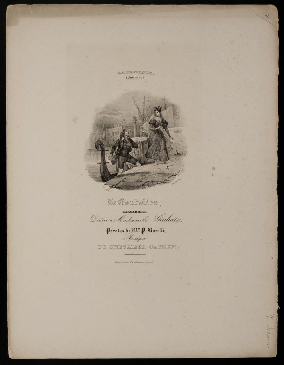 estampe Le Gondolier 1968.101.52 Photo Mucem