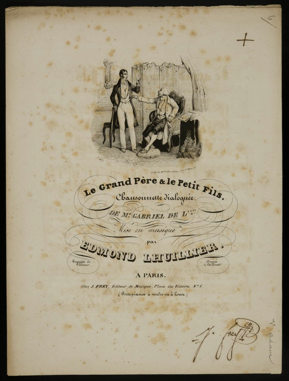 estampe Le Grand Père & le Petit Fils. 1968.101.60 Photo Mucem