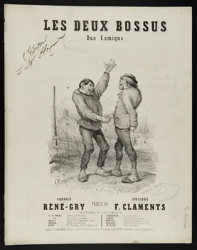 estampe LES DEUX BOSSUS  Duo Comique. 1968.101.66 Photo Mucem