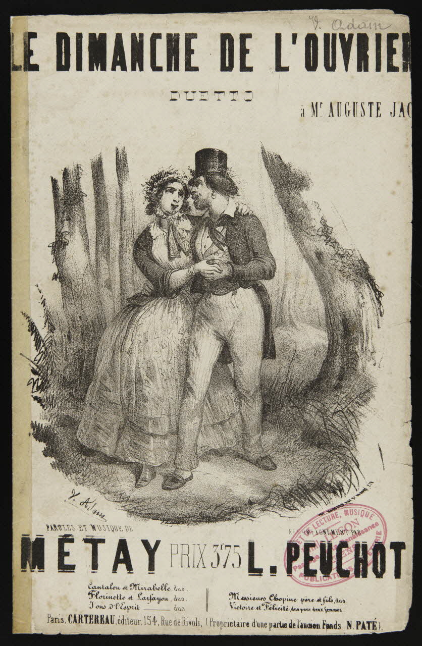 estampe LE DIMANCHE DE L'OUVRIER 1968.101.68 Photo Mucem