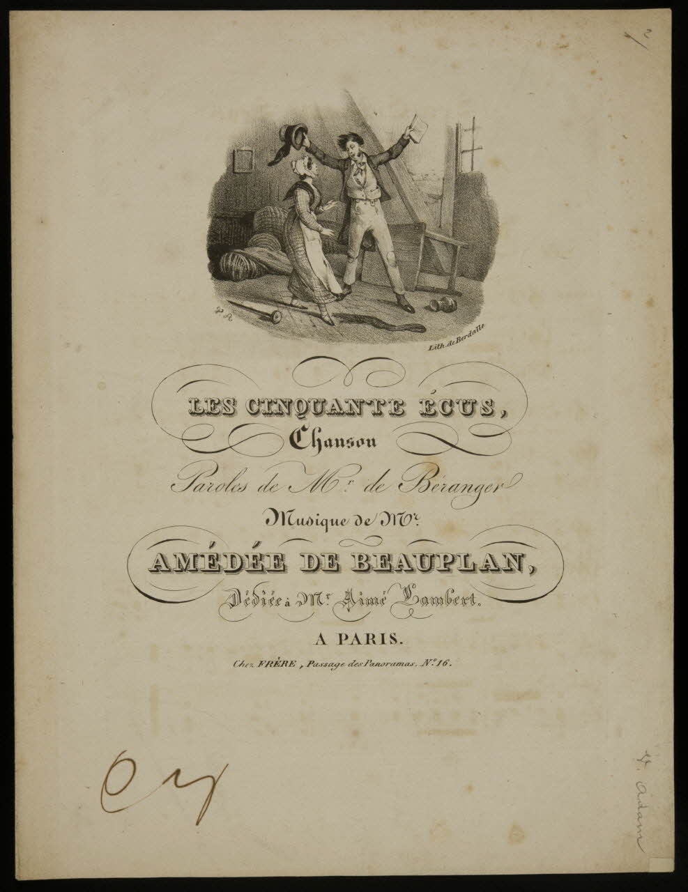 estampe LES CINQUANTE ECUS 1968.101.71 Photo Mucem