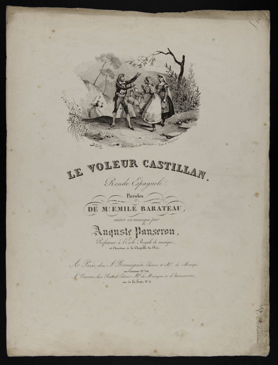 estampe LE VOLEUR CASTILLAN.  Ronde Espagnole. 1968.101.78 Photo Mucem