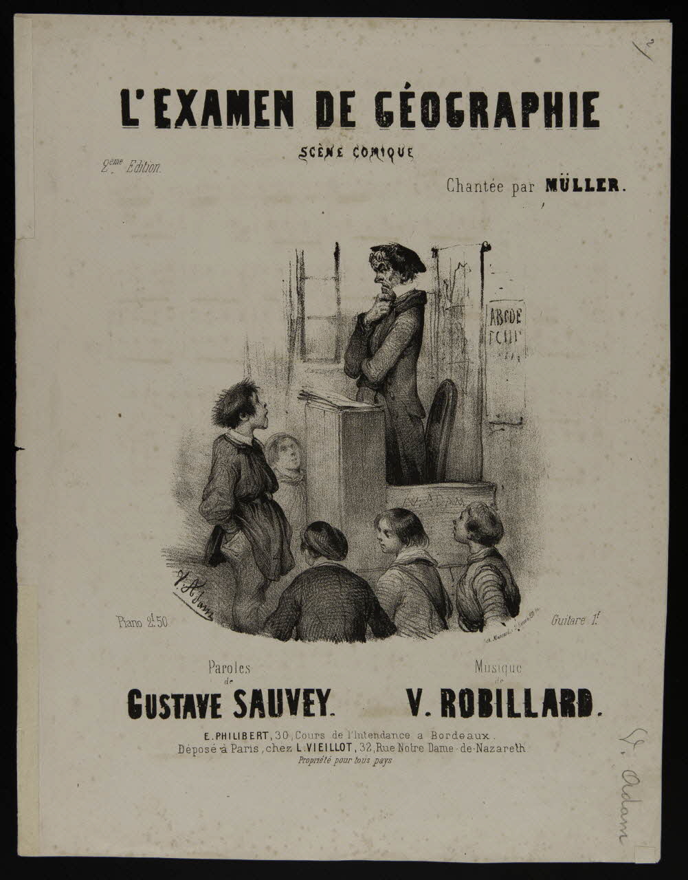 estampe L'EXAMEN DE GEOGRAPHIE 1968.101.79 Photo Mucem