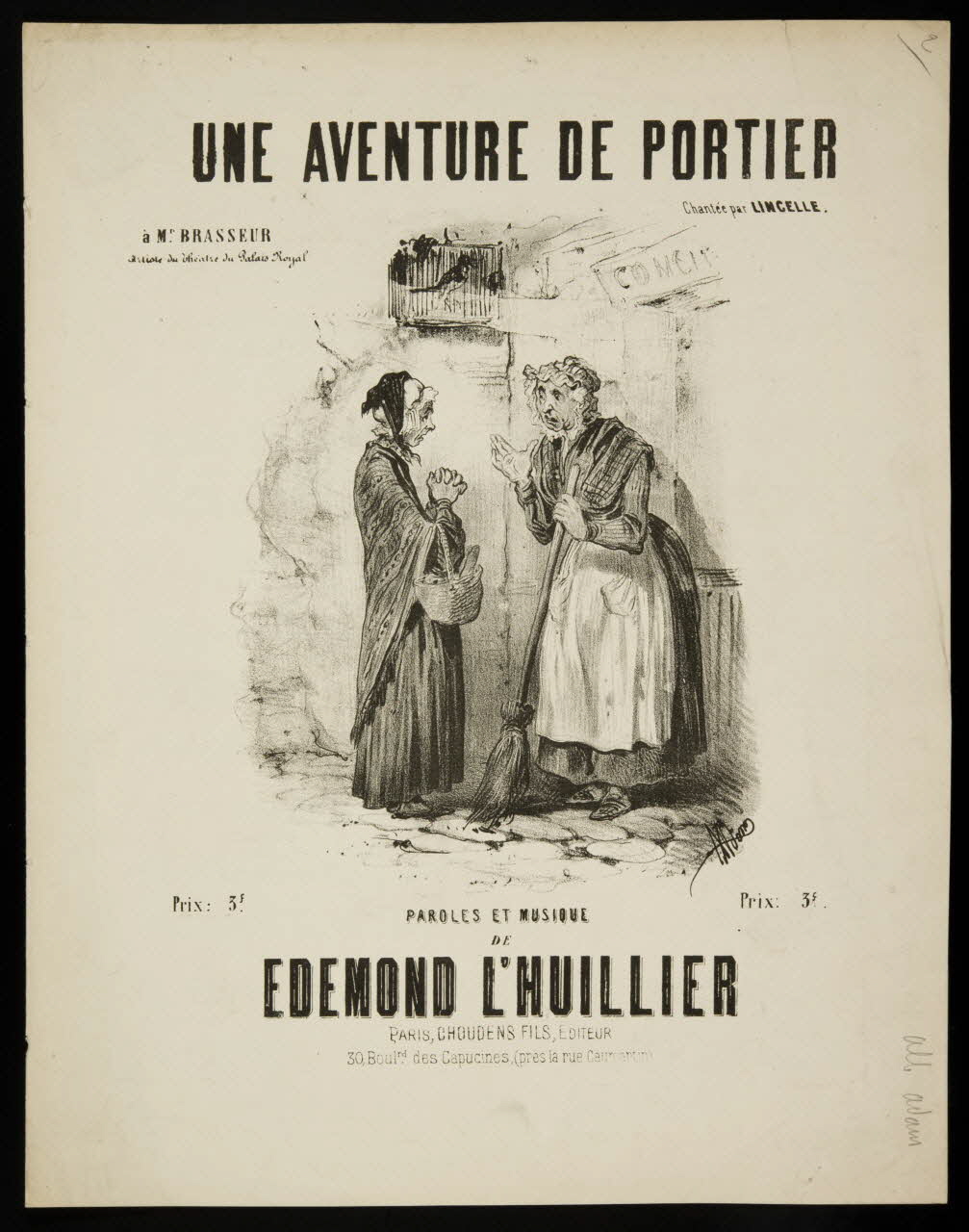 estampe UNE AVENTURE DE PORTIER 1968.101.8 Photo Mucem