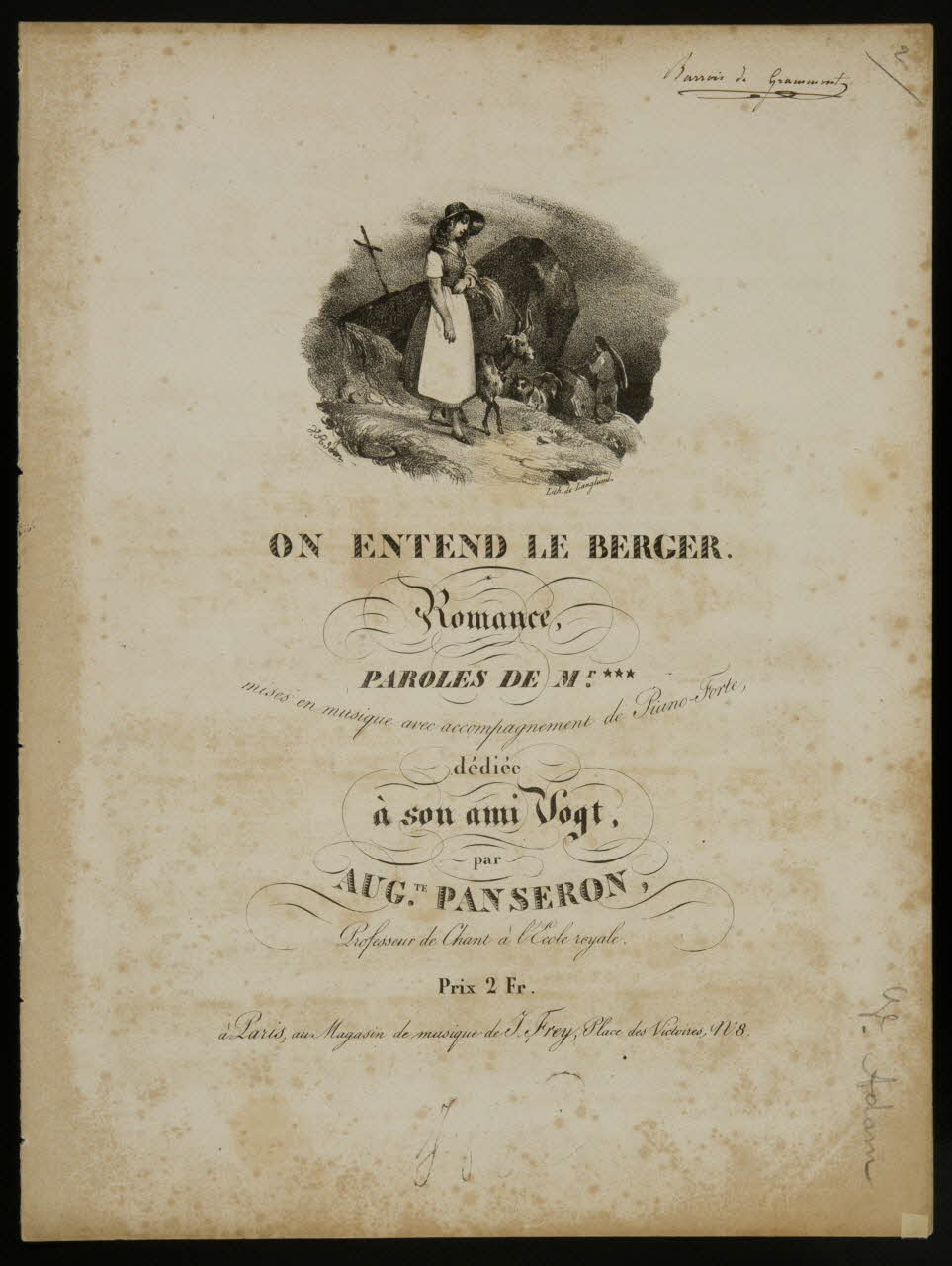 estampe ON ENTEND LE BERGER. 1968.101.85 Photo Mucem
