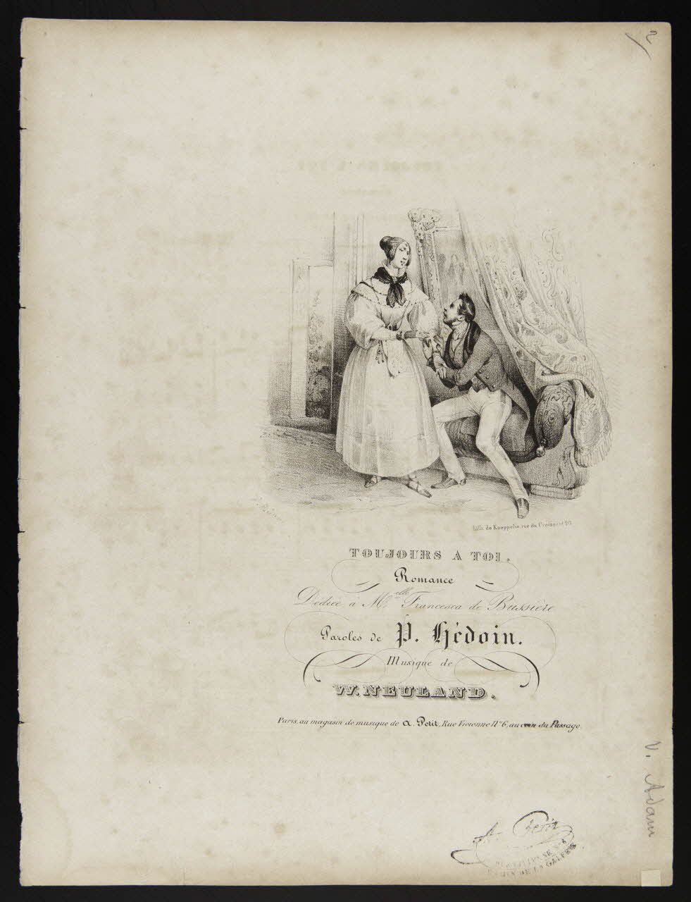 estampe TOUJOURS A TOI.  Romance 1968.101.95 Photo Mucem