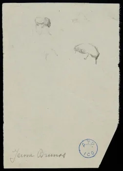 partie d'un ensemble de dessins Jeune Brunos 1968.102.1019.1 Photo Mucem