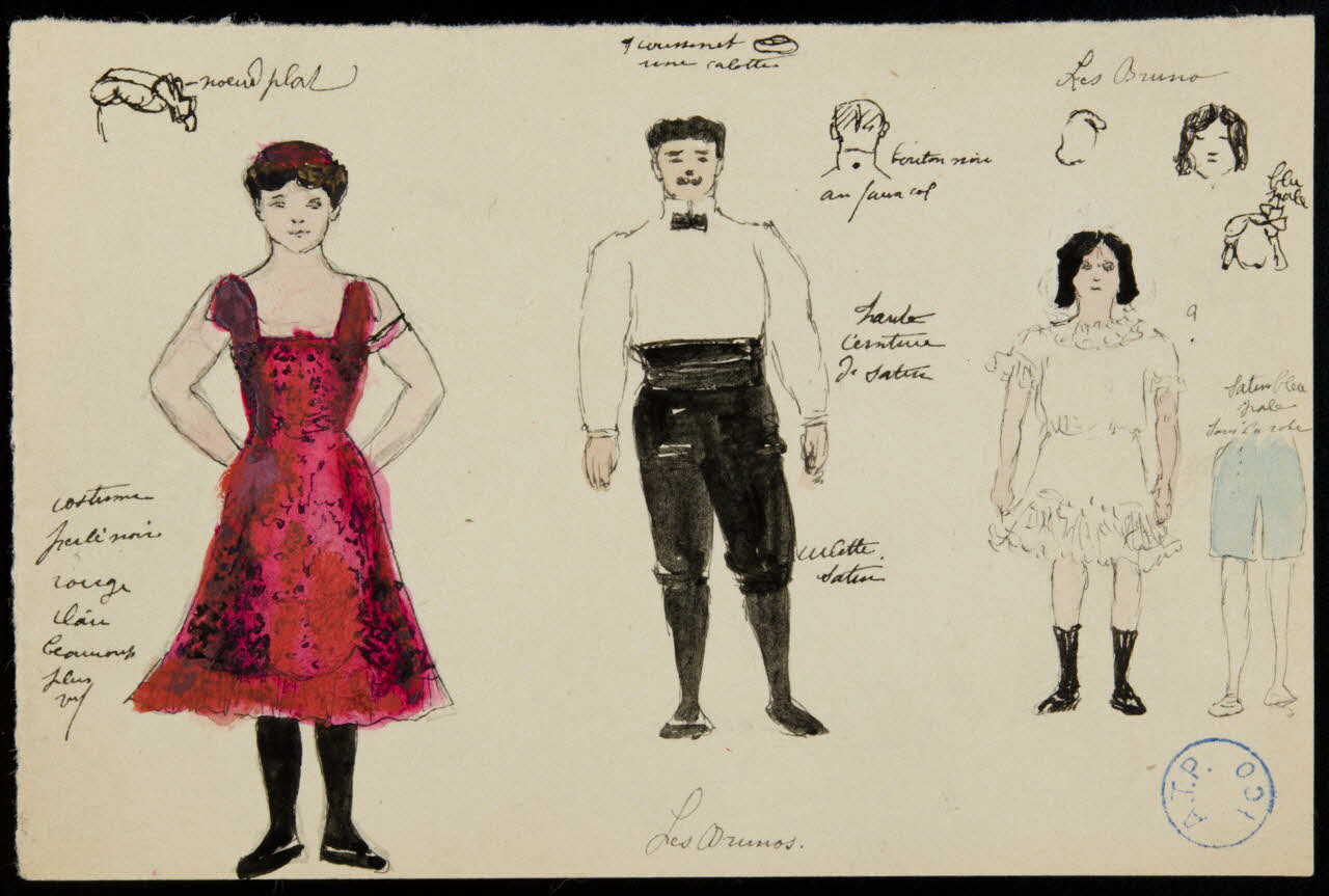 partie d'un ensemble de dessins Les brunos 1968.102.1019.2 Photo Mucem