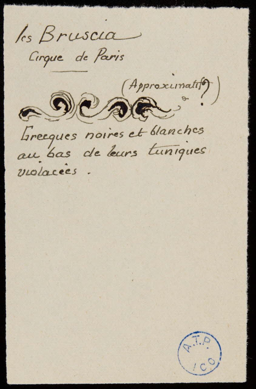 partie d'un ensemble de dessins les Bruscia 1968.102.1020.1 Photo Mucem
