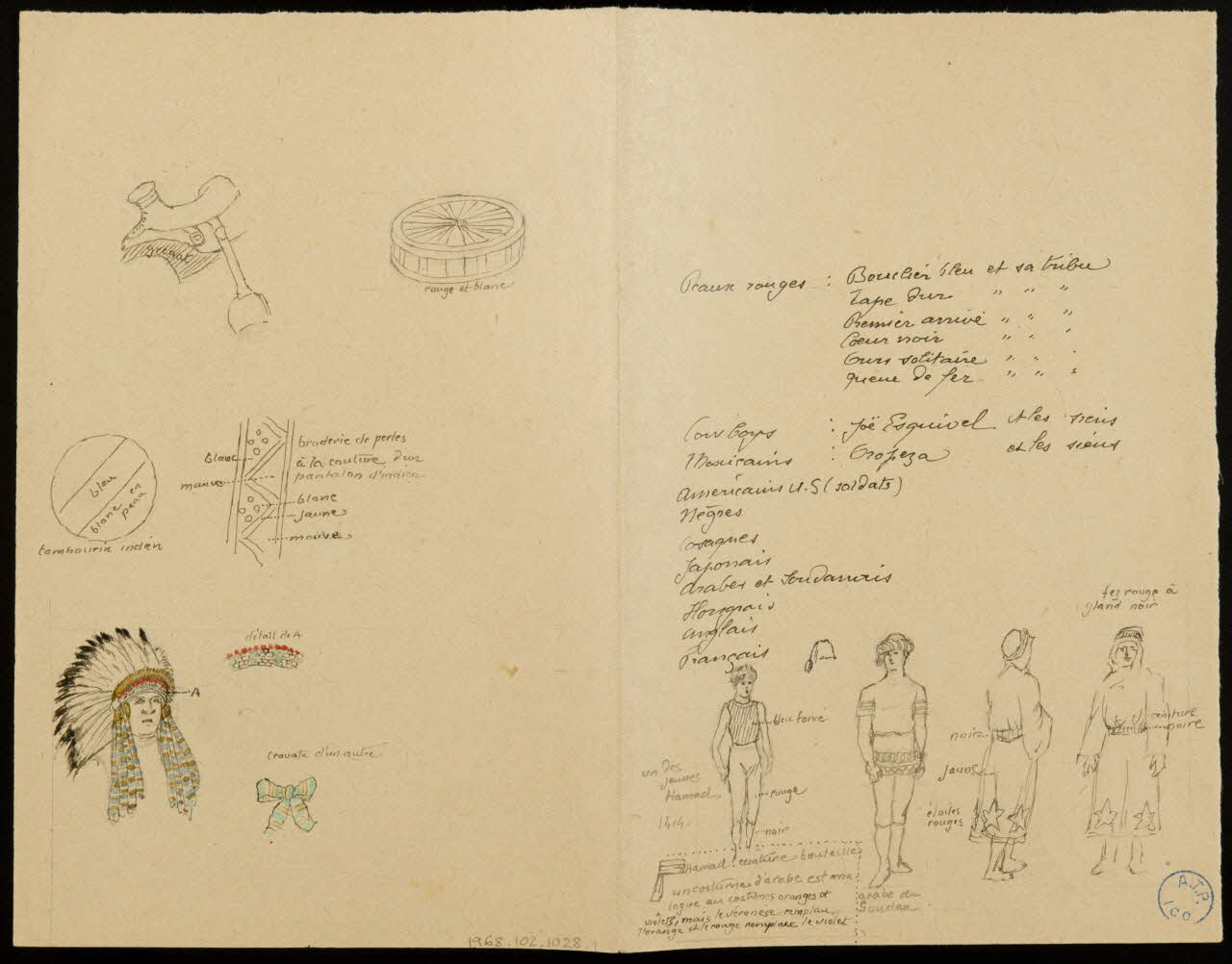 partie d'un ensemble de dessins Silhouettes 1968.102.1028.1 Photo Mucem