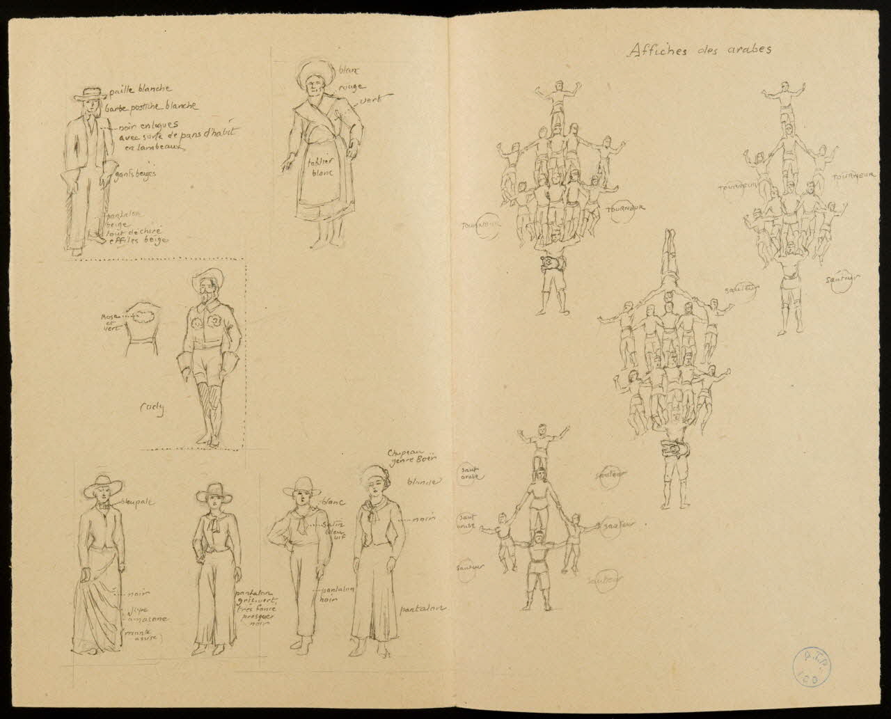 partie d'un ensemble de dessins Silhouettes 1968.102.1028.2 Photo Mucem