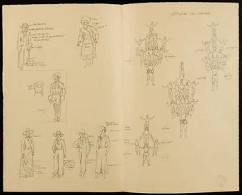 partie d'un ensemble de dessins Silhouettes 1968.102.1028.2 Photo Mucem