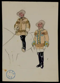 partie d'un ensemble de dessins Cow-boys 1968.102.1029.10  Photo Mucem
