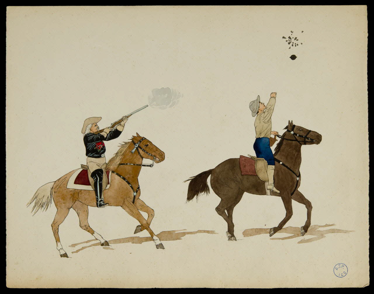 partie d'un ensemble de dessins Numéro de cow-boys 1968.102.1029.12 Photo Mucem