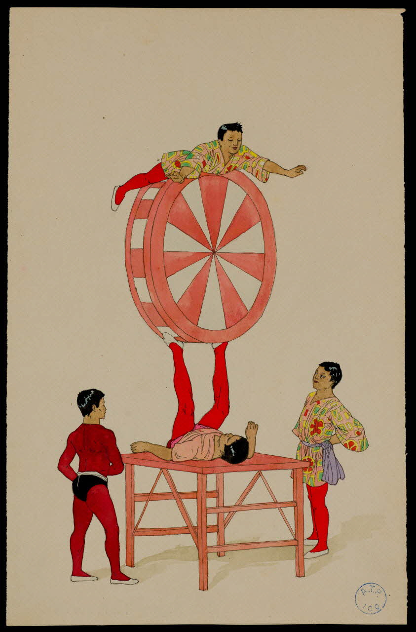 partie d'un ensemble de dessins Numéro d'acrobates 1968.102.1029.3 Photo Mucem