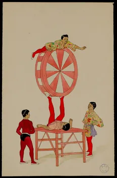 partie d'un ensemble de dessins Numéro d'acrobates 1968.102.1029.3 Photo Mucem