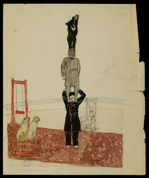partie d'un ensemble de dessins Numéro d'acrobates 1968.102.1030.7 Photo Mucem