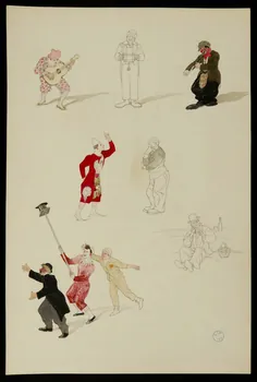 partie d'un ensemble de dessins Numéros de clowns 1968.102.1047.4 Photo Mucem