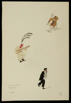 partie d'un ensemble de dessins Cairoli, Porto, Carletto  Cirque Medrano 1968.102.1047.6 Photo Mucem