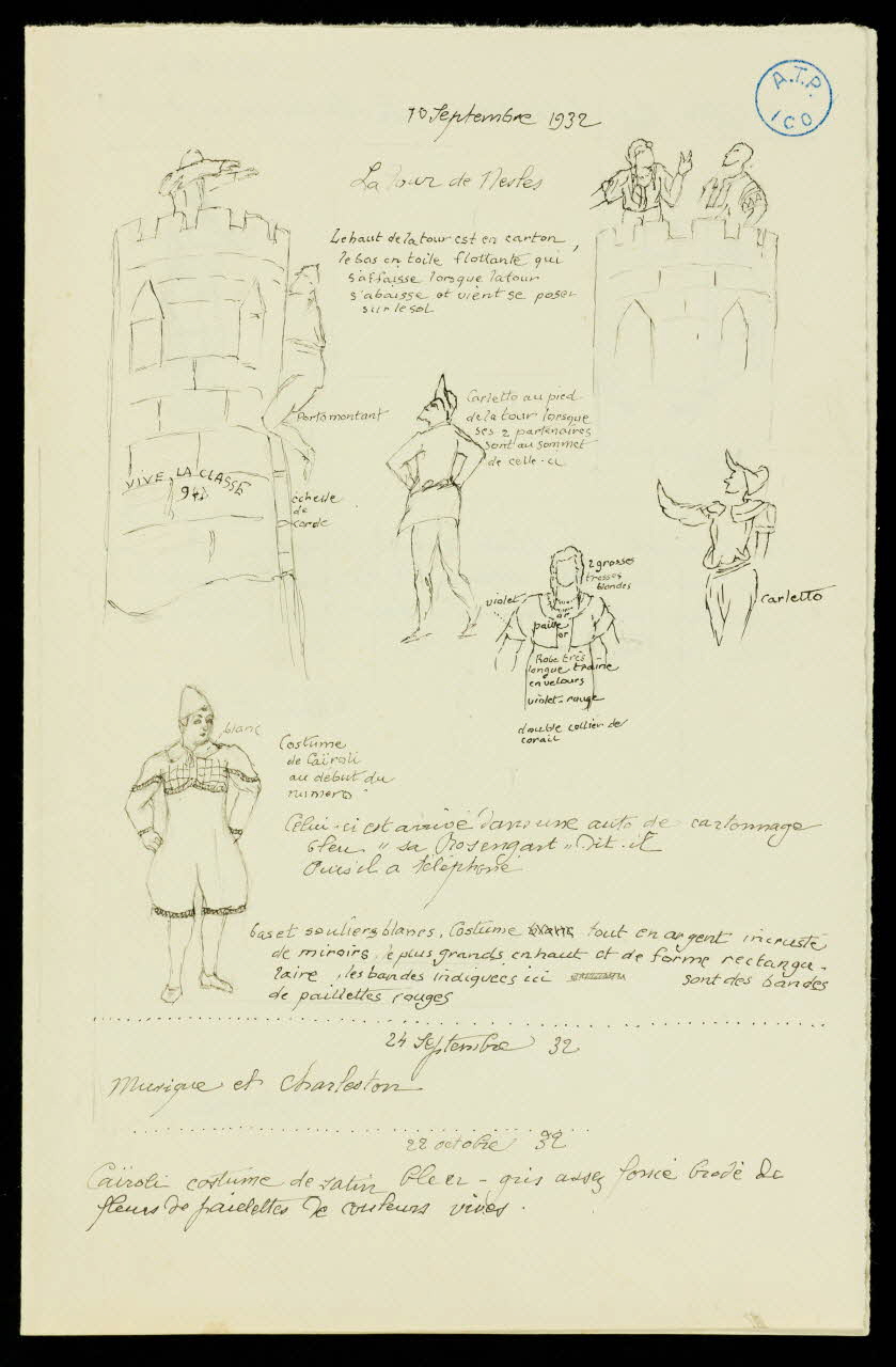 partie d'un ensemble de dessins La Tour de Nesles 1968.102.1050 Photo Mucem