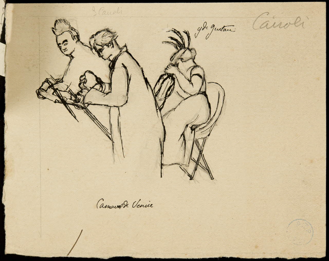 partie d'un ensemble de dessins Cairoli 1968.102.1059.2 Photo Mucem