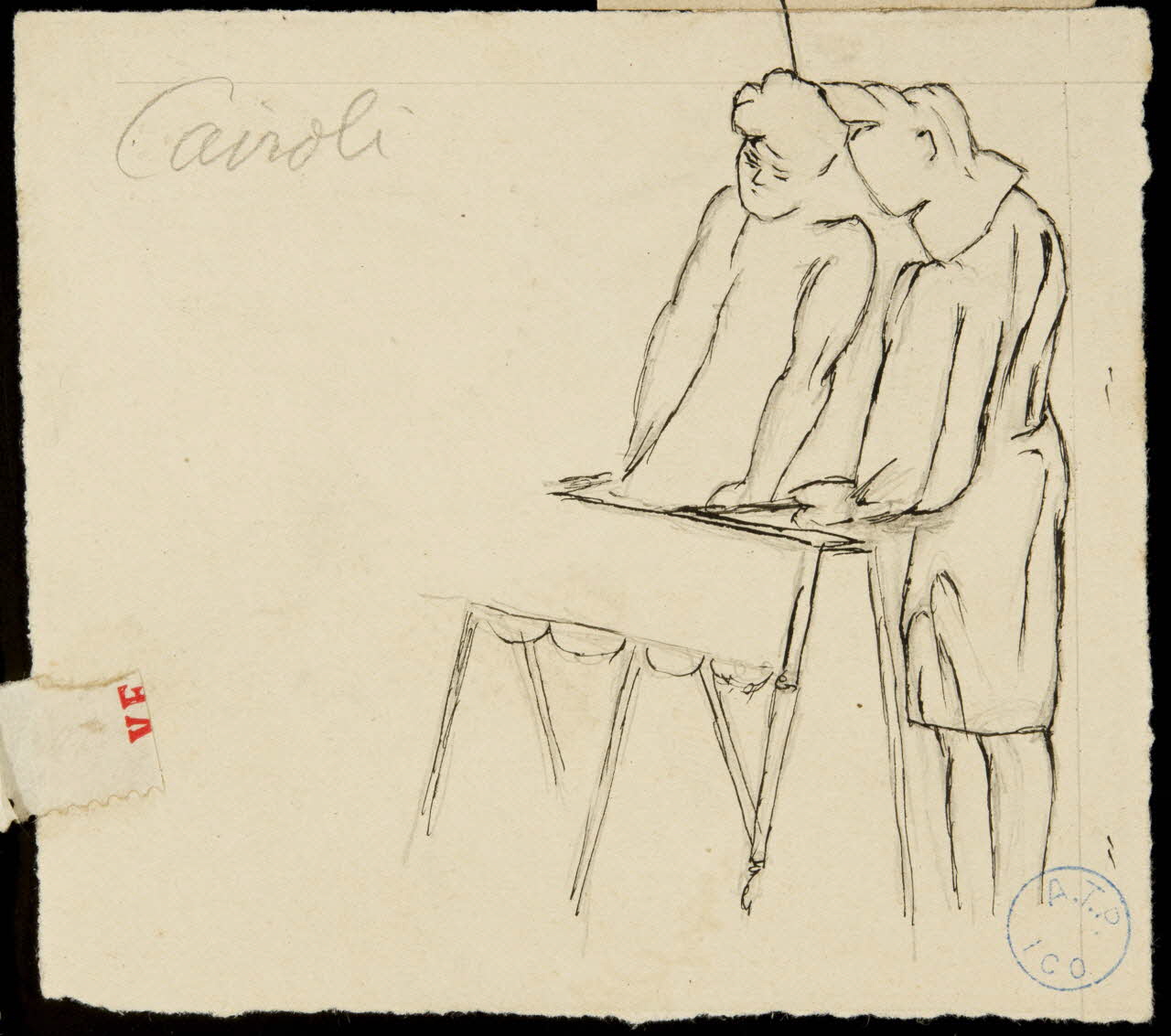 partie d'un ensemble de dessins 3 Caïroli 1968.102.1059.3 Photo Mucem