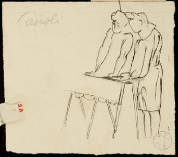 partie d'un ensemble de dessins 3 Caïroli 1968.102.1059.3 Photo Mucem